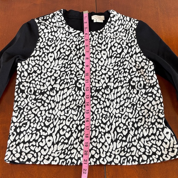 Kate Spade Black and White Patterned Long Sleeve Top - Picture 12 of 13